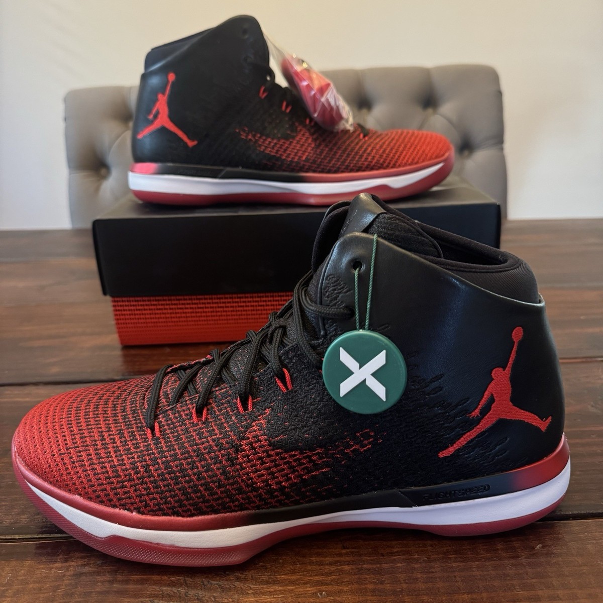 Air Jordan 31 XXX1 Banned Bred Shoes 92016) Size 12 Men's Black