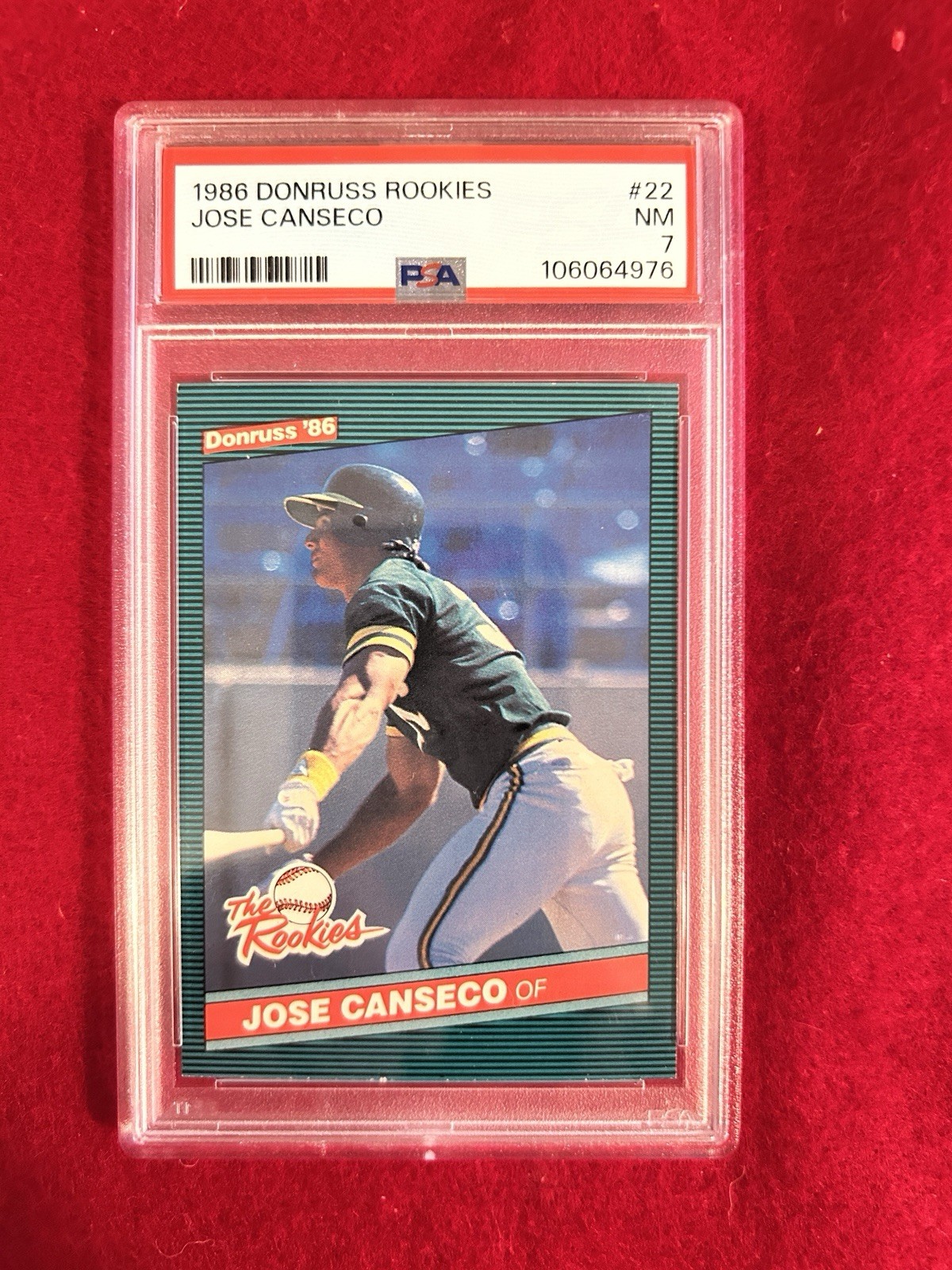 1986 Donruss The Rookies - Jose Canseco #22 (RC) Oakland Athletics Baseball MLB