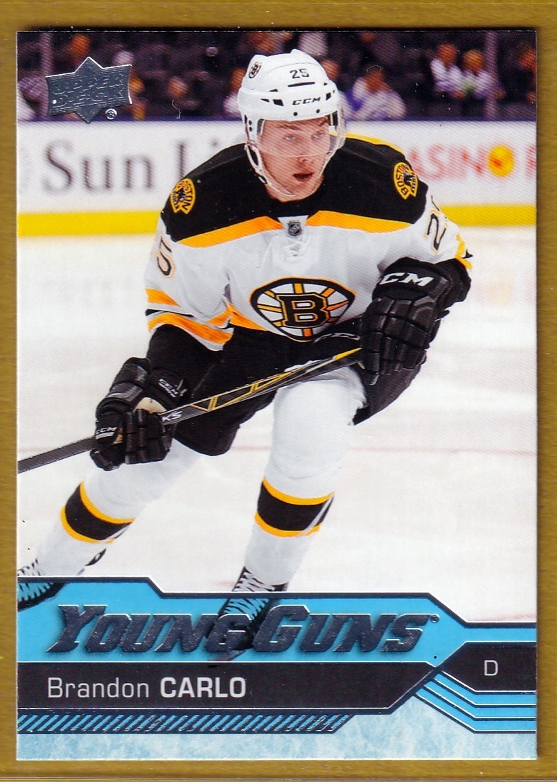 2016-17 Upper Deck YOUNG GUNS #482 Brandon Carlo RC - Boston Bruins