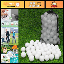 72/150/300 Pack Plastic Golf Practice Balls - 42mm Training Balls with Drawstrin