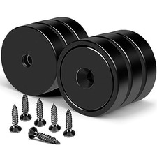 Heavy Duty Magnets with Hole 150LB Strong Neodymium Wall Mount Magnets 6 Pack
