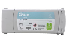 New Genuine HP 831C Light Cyan Ink Cartridge 775ml