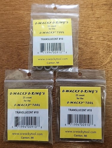 Lotto di 3. The O-Wacky O-Rings confezione da 25 pezzi Trasparente - Foto 1 di 4