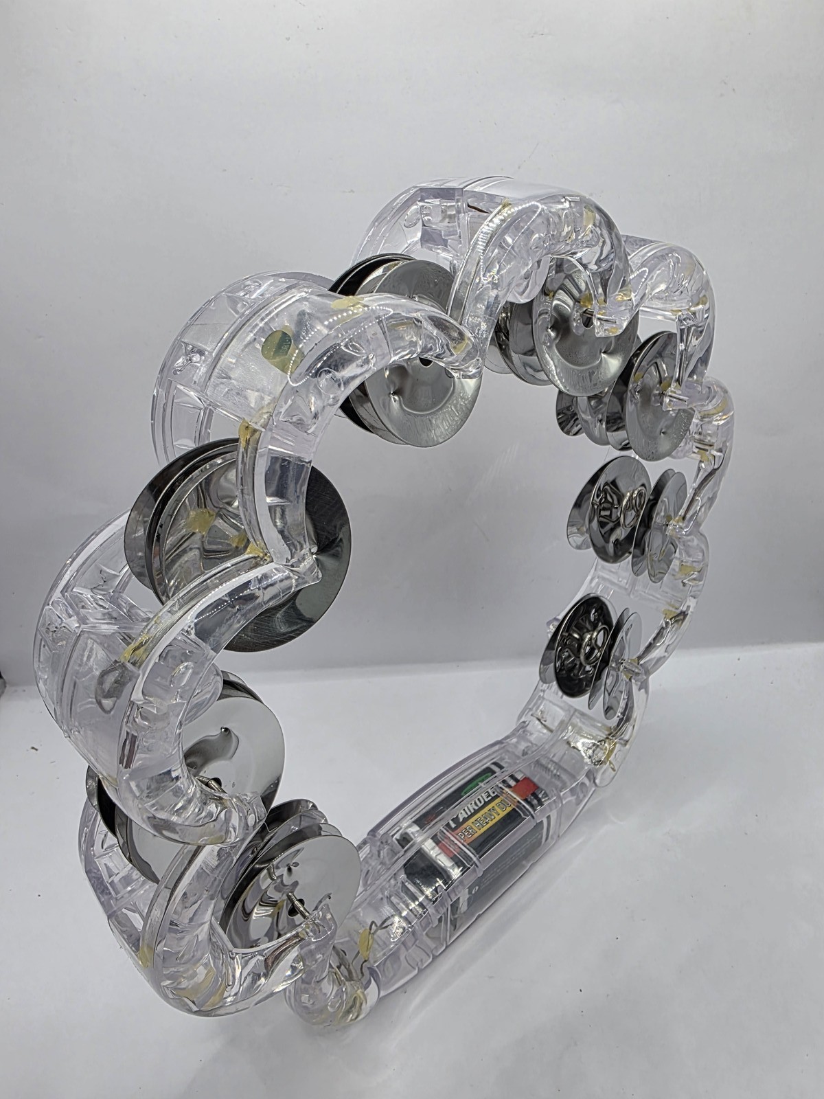 Tambourine – Led Light-Up – Clear