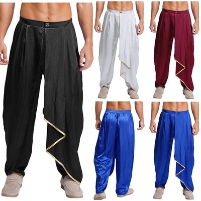 DE Herren Indische Hose Dhoti Pants Haremshose Pluderhose Baggy Hose Party 