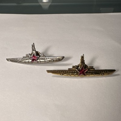 Soviet Russia USSR Submarine Commander Badge (2) 