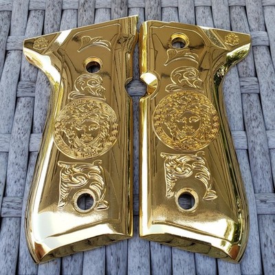 Beretta 92F Metal Grips Beretta 92F, 92FS, M9, 96 Models MEDUSA Gold Plated