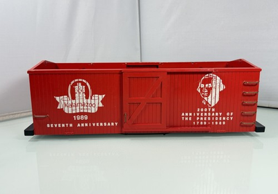#ad 1989 Kalamazoo Trains G Scale Red Presidents Anniversary Box Car USA Body Only $39.95