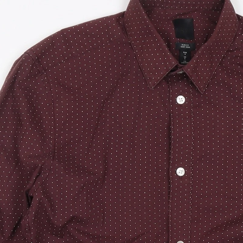 H&M Slim Red Men's Dress Shirt Size S — 第 4/4 张图片