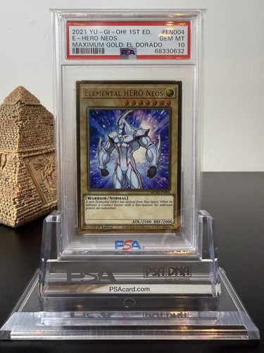 PSA 10 Elemental HERO Neos MGED-EN004 Maximum Gold: El Dorado Premium Gold Rare