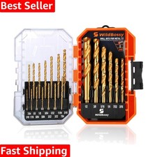 20PCS Cobalt Drill Bit Set 1/16"-1/2" for Hardened Metal - High Speed Steel