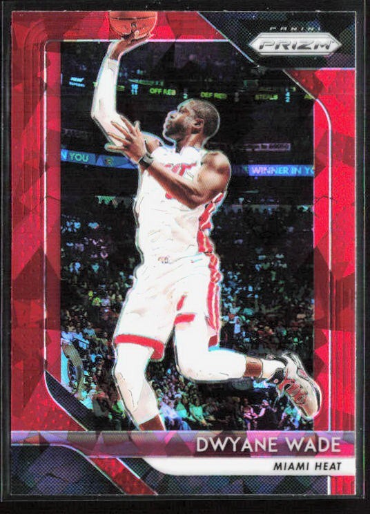 2018-19 Panini Prizm DWAYNE WADE Red Ice Prizm #206 Miami Heat
