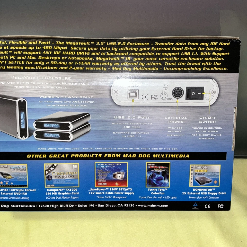 New sealed 3.5 Aluminum Mad Dog Mega Vault Hard Drive - Image 3 of 4