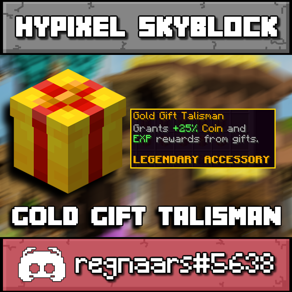 Hypixel Skyblock Gold Gift Talisman Fast And Safe Delivery eBay