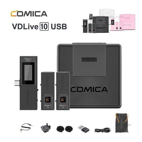 Comica VDLive10 2.4G wireless Microphone System Dual channel For Phone Camera PC - Picture 2 of 9