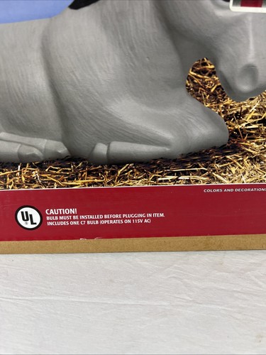 (NEW) Vtg General Foam Blow Mold Donkey Christmas Nativity Lighted USA SEALED - Picture 3 of 7