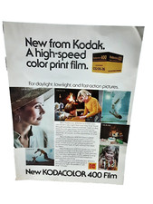 1977 Kodak 400 High Speed Color Film Original Print Ad 70s Vintage