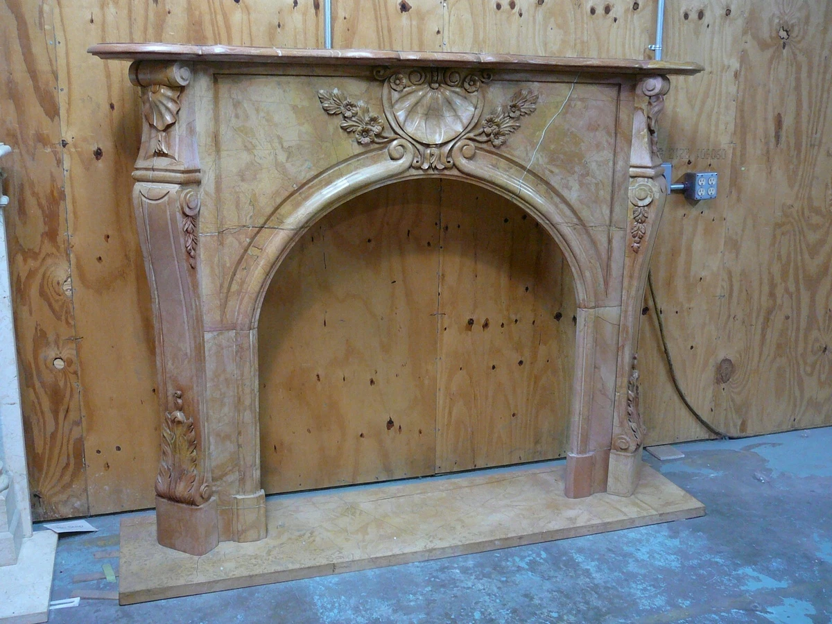 Marble Fireplace Mantle, Fireplace Stone Surround Mantel | eBay