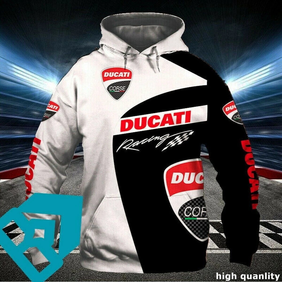 DUCATI CORSE RACING LIGHTWEIGHT HOODIE 3D