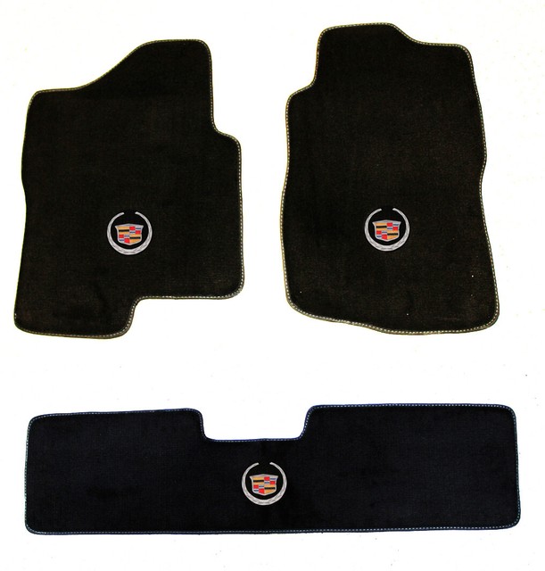 NEW! BLACK Floor Mats 20072013 Cadillac Escalade EXT Official Crest