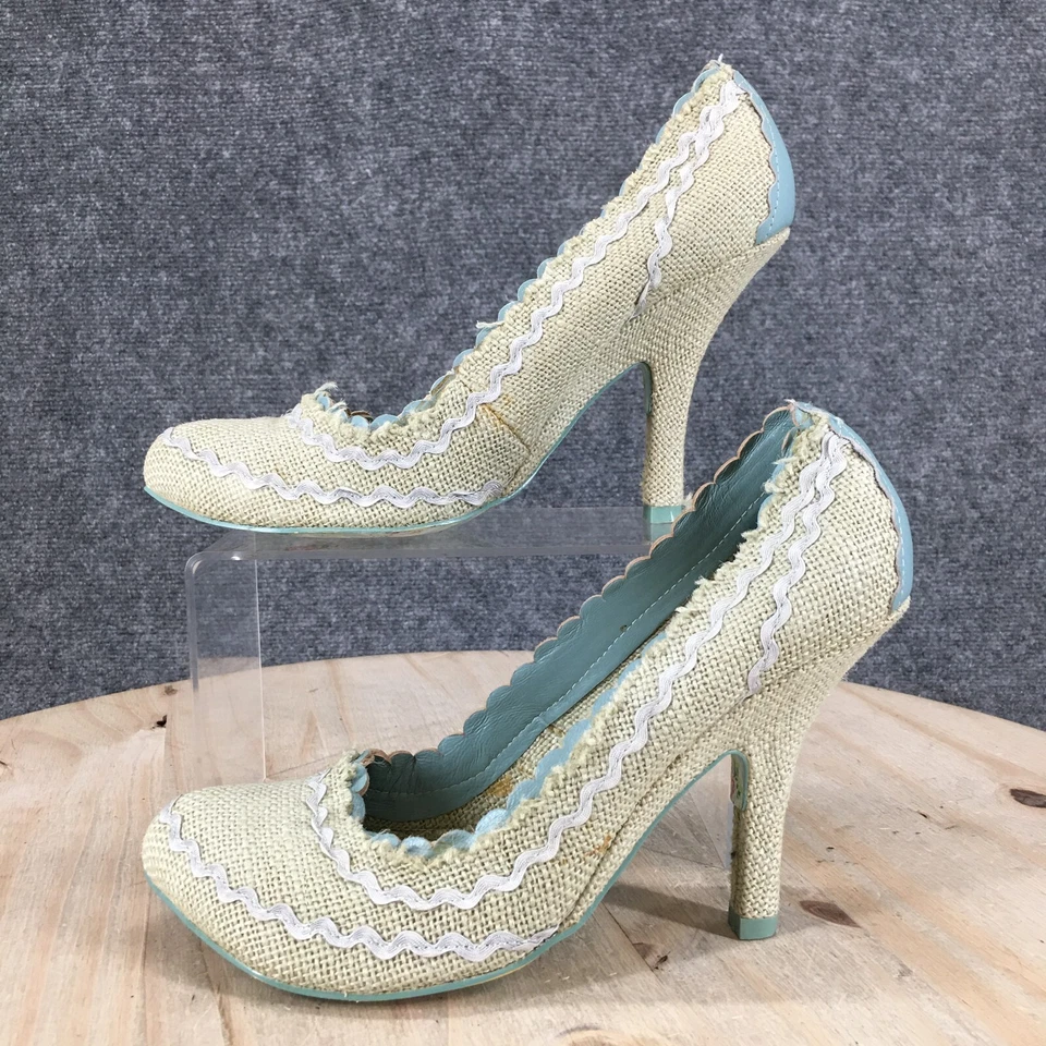 Salto Irregular Choice Feminino 40.5 Bomba Stiletto Tecido Verde Vieira - Imagem 2 de 4