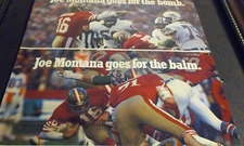 JOE MONTANA TIGER BALM VINTAGE Print AD 1986 SAN FRANCISCO 49ERS 8x10"