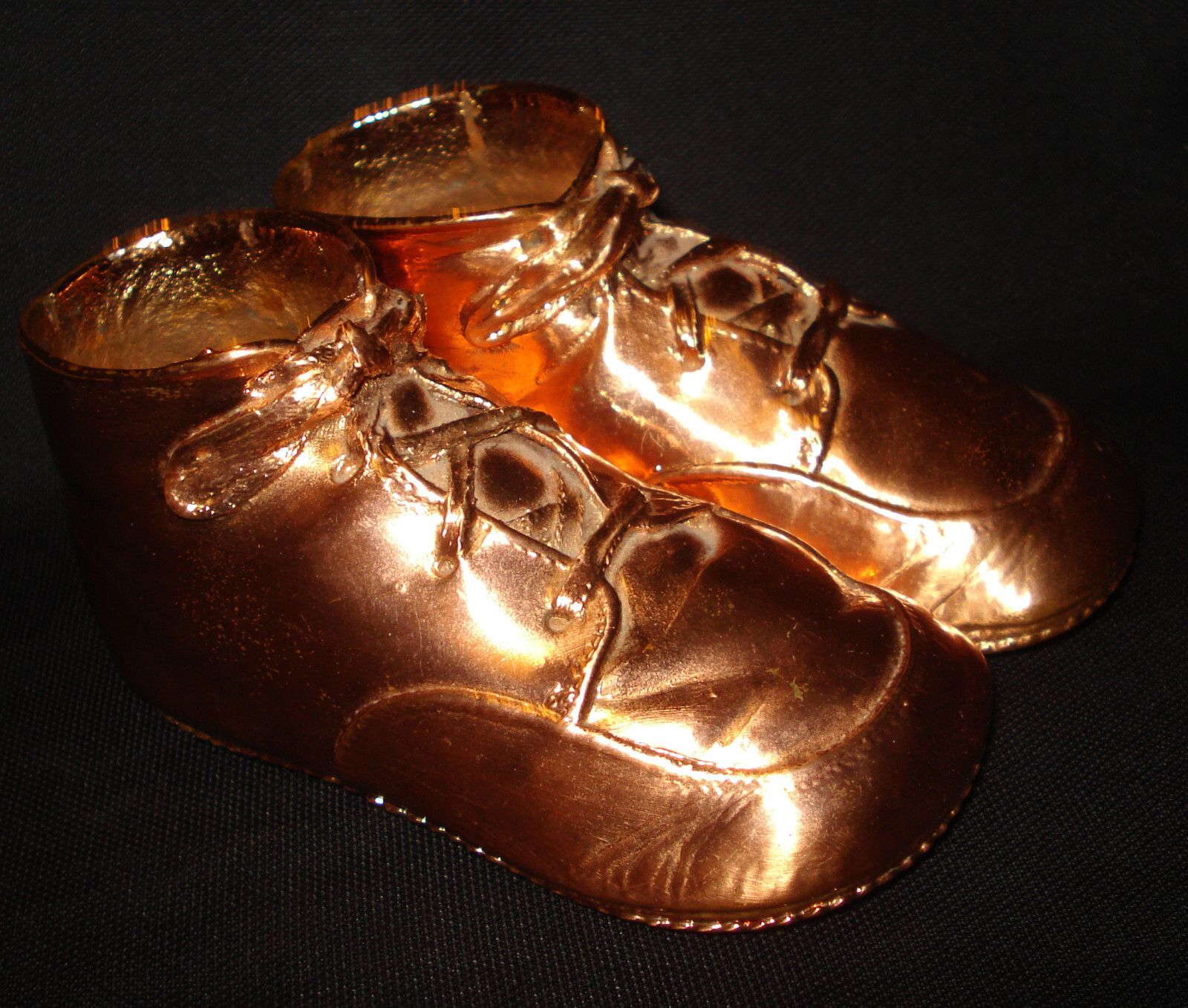 Booties Dipped In Bronze Copper Keepsake Decoration Set