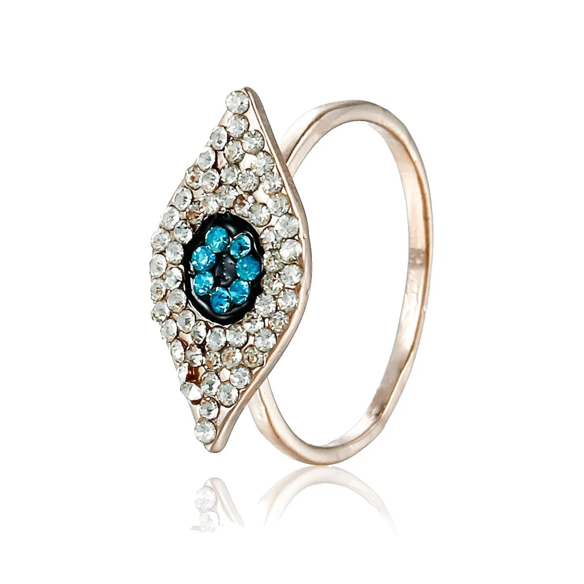 Anillos de moda Chapado en Oro Rosa de esmalte