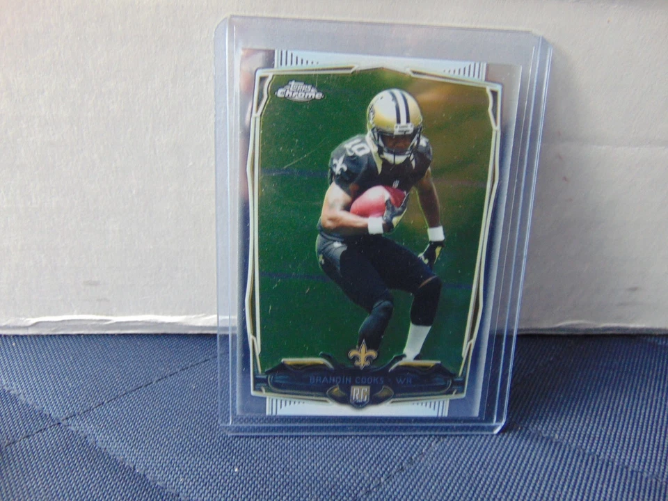 8 Brandin Cooks 新秀卡套装 4 张亲笔签名 Elite #199 新秀明星 #99 蝴蝶结人 — 第 4/4 张图片