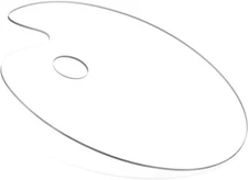 Professional Grade Clear Acrylic Paint Palette - Perfect for Artists! Large Oval