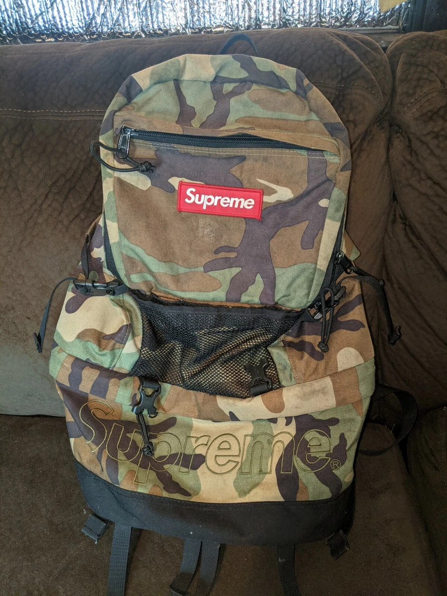 supreme camo backpack