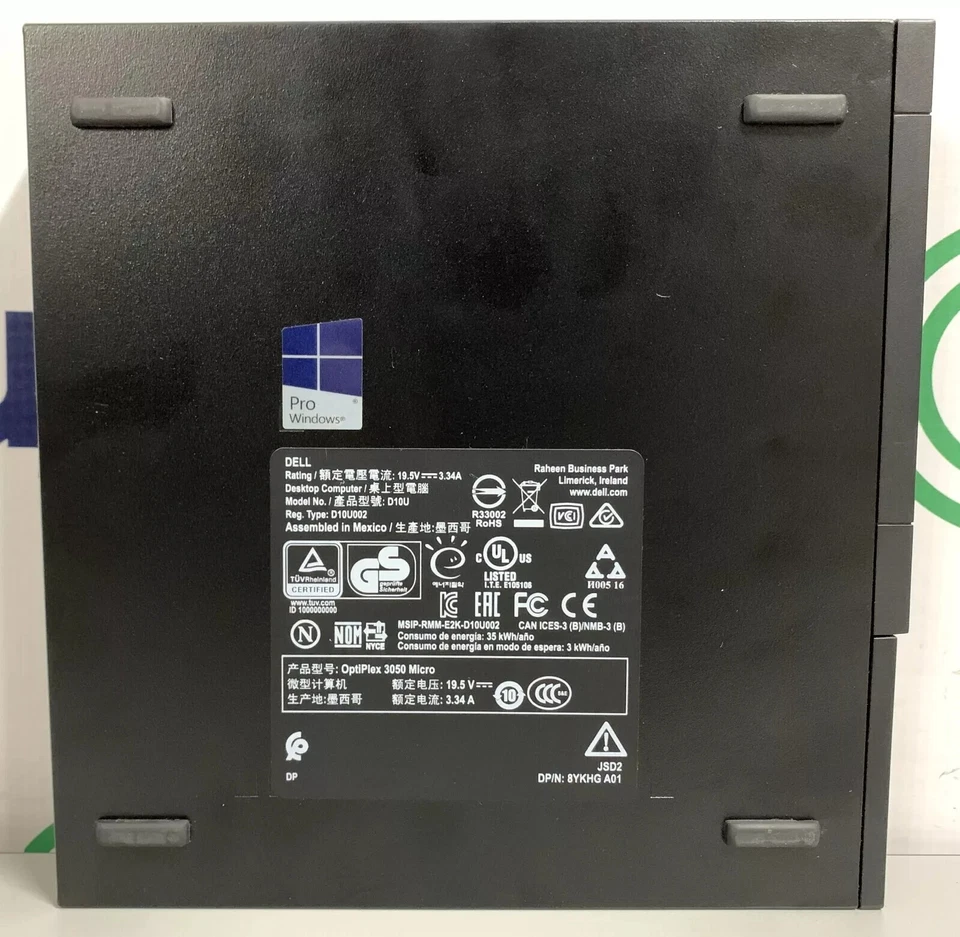 Dell OptiPlex 3050 Micro Intel i3-6100 3.7GHz 8GB 256GB SSD Win11 Pro - Image 2 of 4