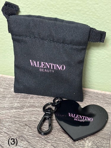Valentino Beauty Black Heart Metal Keychain