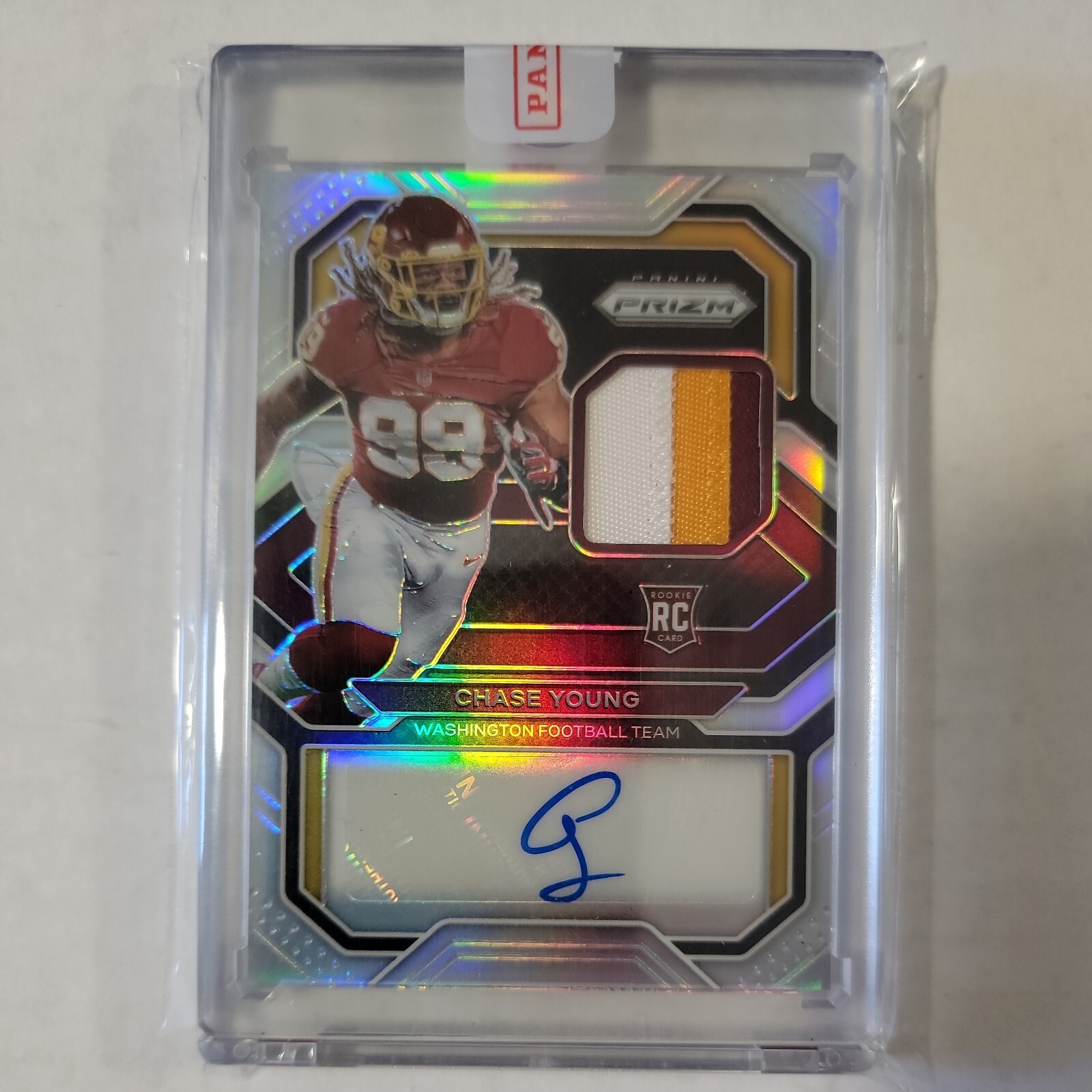 2020 Chase Young Panini Prizm Rookie Patch Auto 61/99