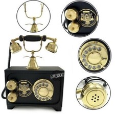Beautiful Vintage Rotary Wooden Brass Antique Western Telephone Company Replica