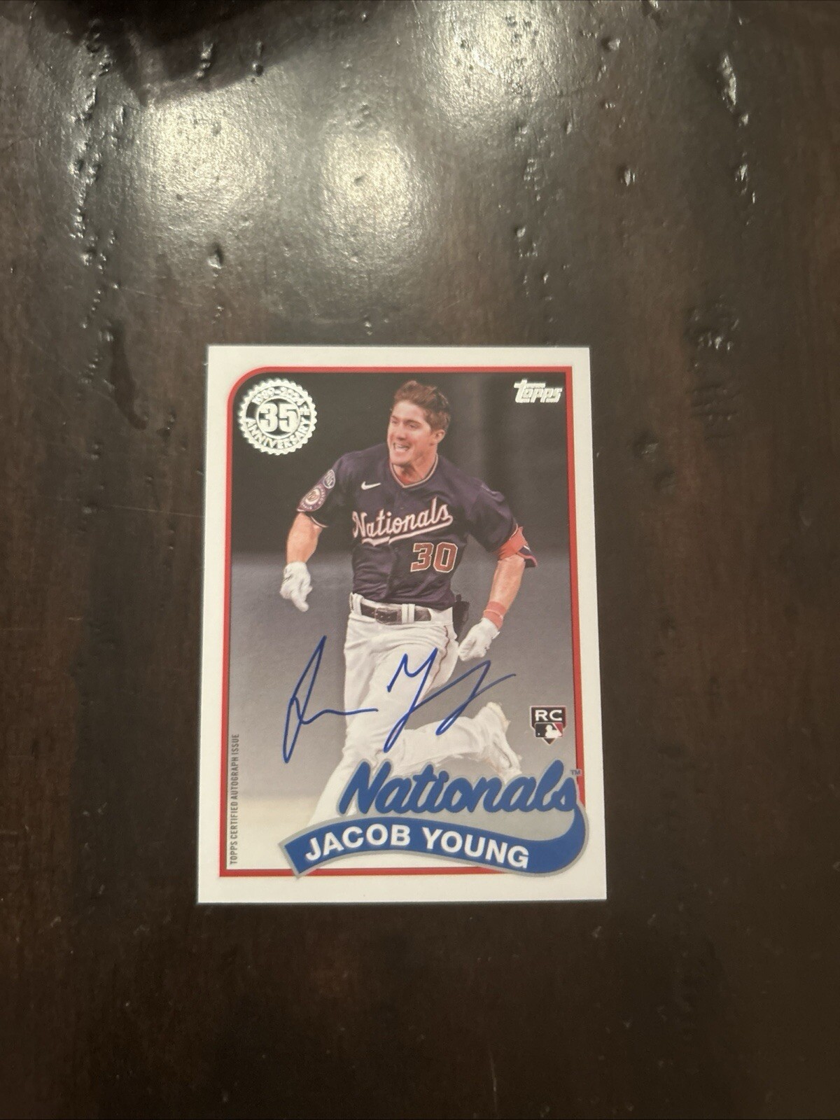 Jacob Young 2024 Topps Update RC 1989 Baseball Rookie Auto #89BA2-JY Nationals