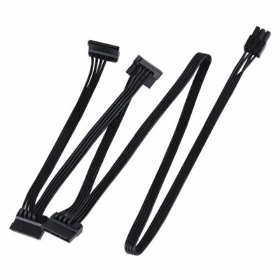 Silverstone Flexible Flat Modular 6PIN POWER TO 4 x SATA POWER CONNECTOR CABLE