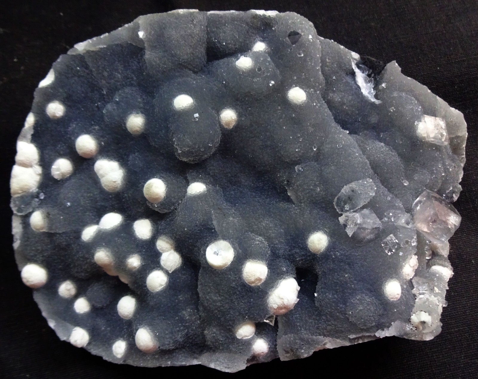 Stunning fluorite balls with apophyllite on chalcedony matrix mineral specimen A3