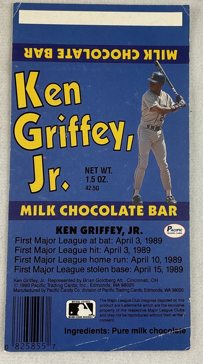 MLB 1989 Ken Griffey, Jr. Seattle Mariners, Milk Chocolate Bar
