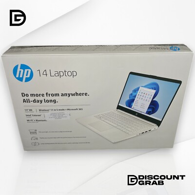 HP Stream 14'' HD Display Student and Business Laptop 8GB Memory