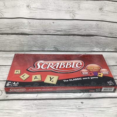 Scrabble Set 2012 Edition Wooden Tiles Power Parker Brothers 