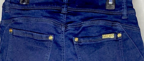 Iman Global Chic Womens Dark Blue Denim Jeans Size 4 Stretch - Picture 5 of 11