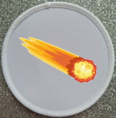 3'' Komet Sternschnuppe Weltraum Aufbügeln/Aufnähen Patch Abzeichen