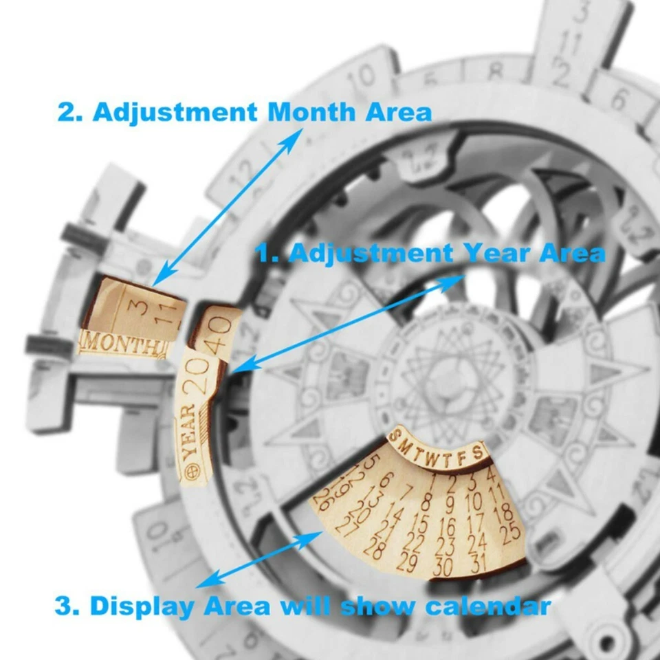 Rokr 3D-Puzzle "Perpetual Calendar" - Bild 3 von 4
