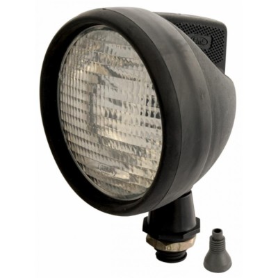 Halogen work light ø 118 mm adjustable with switch, ABS and glass, cable 