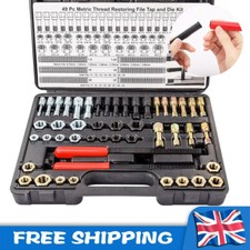 49PCS Thread Repair Chaser Tool UNC UNF Metric Thread Restorer Kit