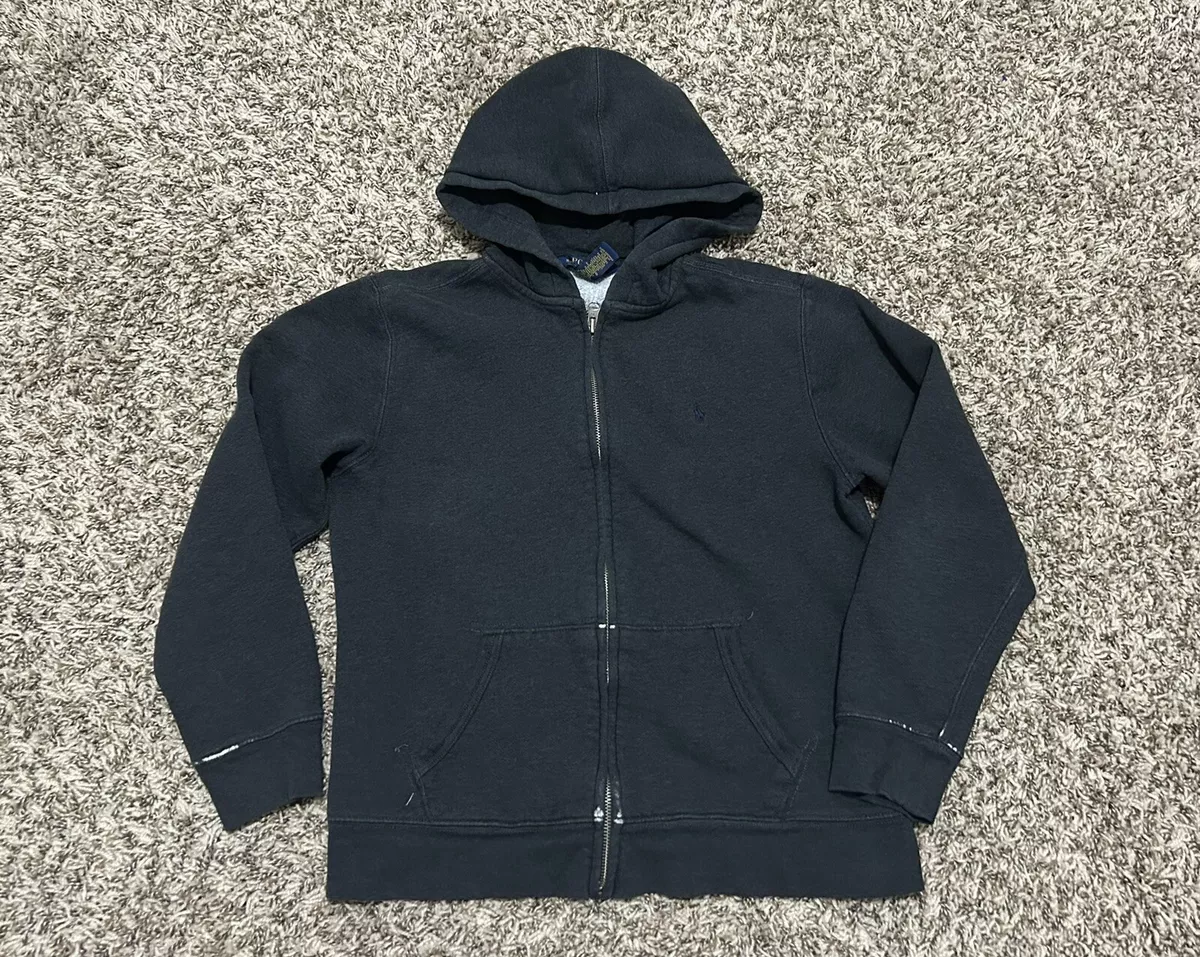 Polo Ralph Lauren Big Boys Gray Full Zip Up Hoodie Large 14 16