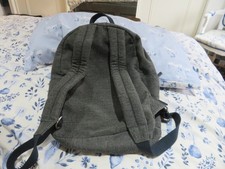 JACK WILLS GREY CANVAS FABRIC  BACKPACK SCHOOL / COLLEGE UNIVERSITY  BAG