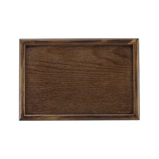 8.7x5.9 Inch Wooden Serving Tray Rectangular Decorative Platter, Brown