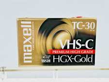 Maxwell TC-30 VHS-C Premium High Grade HGX-Gold Camcorder Video Cassette